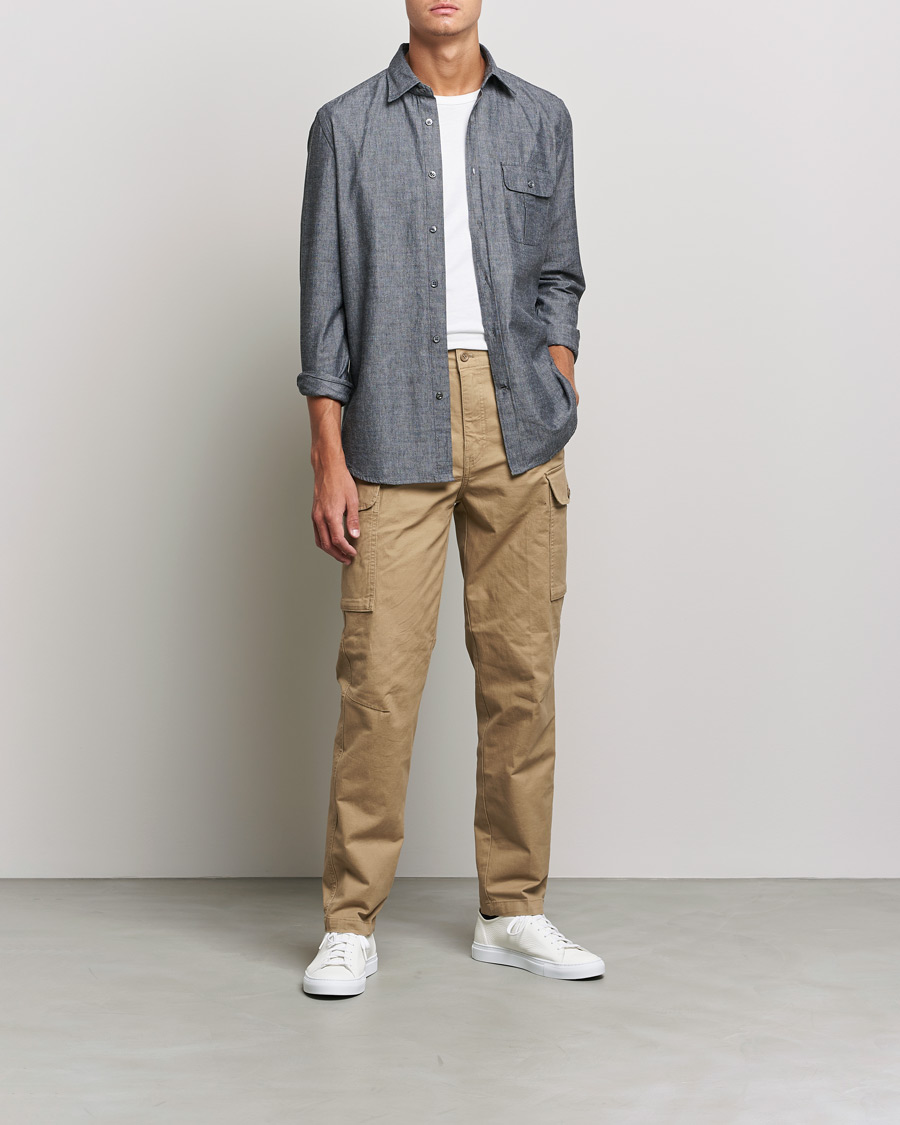 Herre | Skjorter | Slowear | Chambray Work Shirt Grey