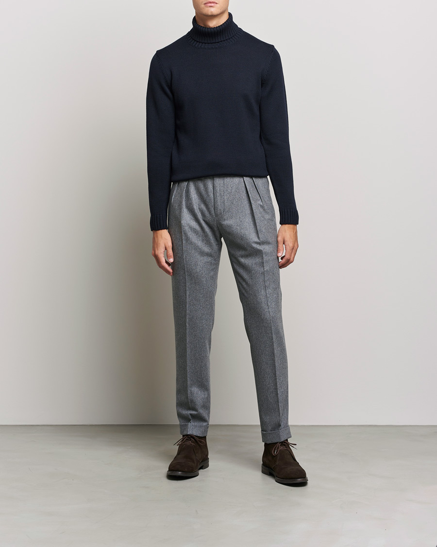 Herre | Gensere | Zanone | Virgin Merino Wool Rollneck Navy