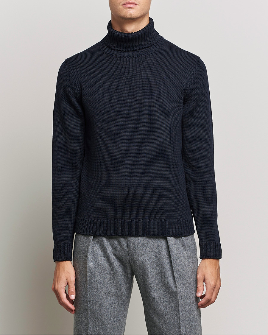Herre | Gensere | Zanone | Virgin Merino Wool Rollneck Navy