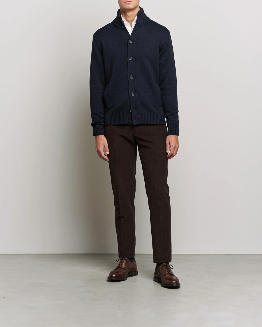 Herre | Gensere | Zanone | Virgin Merino Wool Chioto Cardigan Navy
