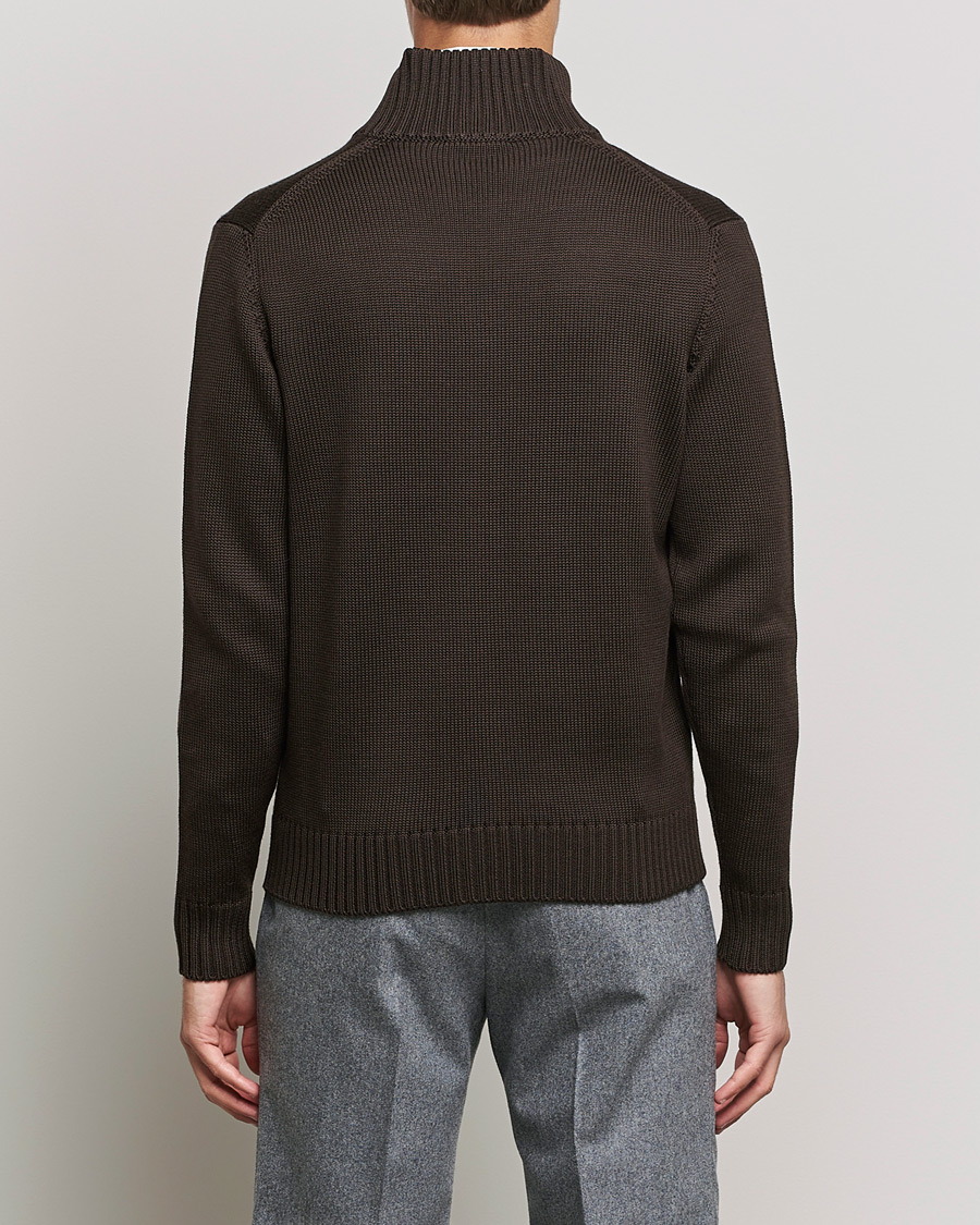 Herre | Gensere | Zanone | Virgin Merino Wool Chioto Cardigan Dark Brown