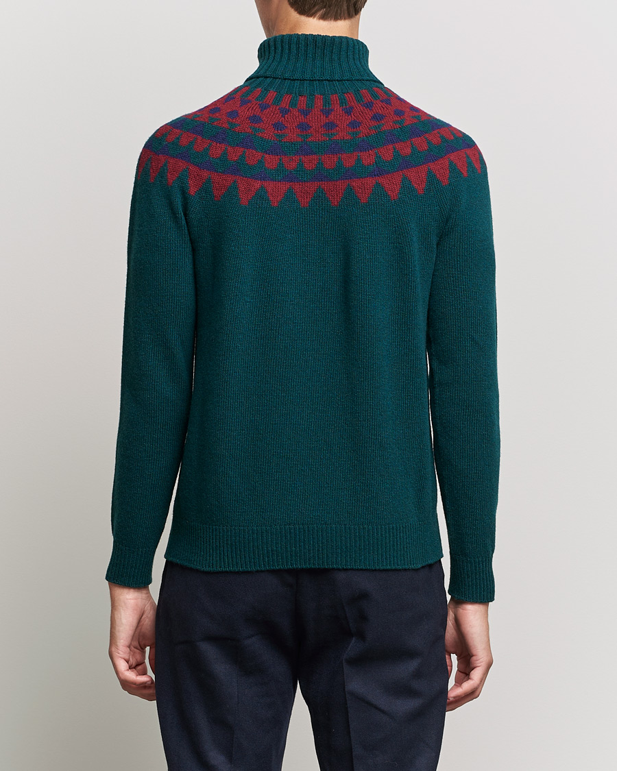 Herre | Gensere | Zanone | Fairisle Jacquard Rollneck Green