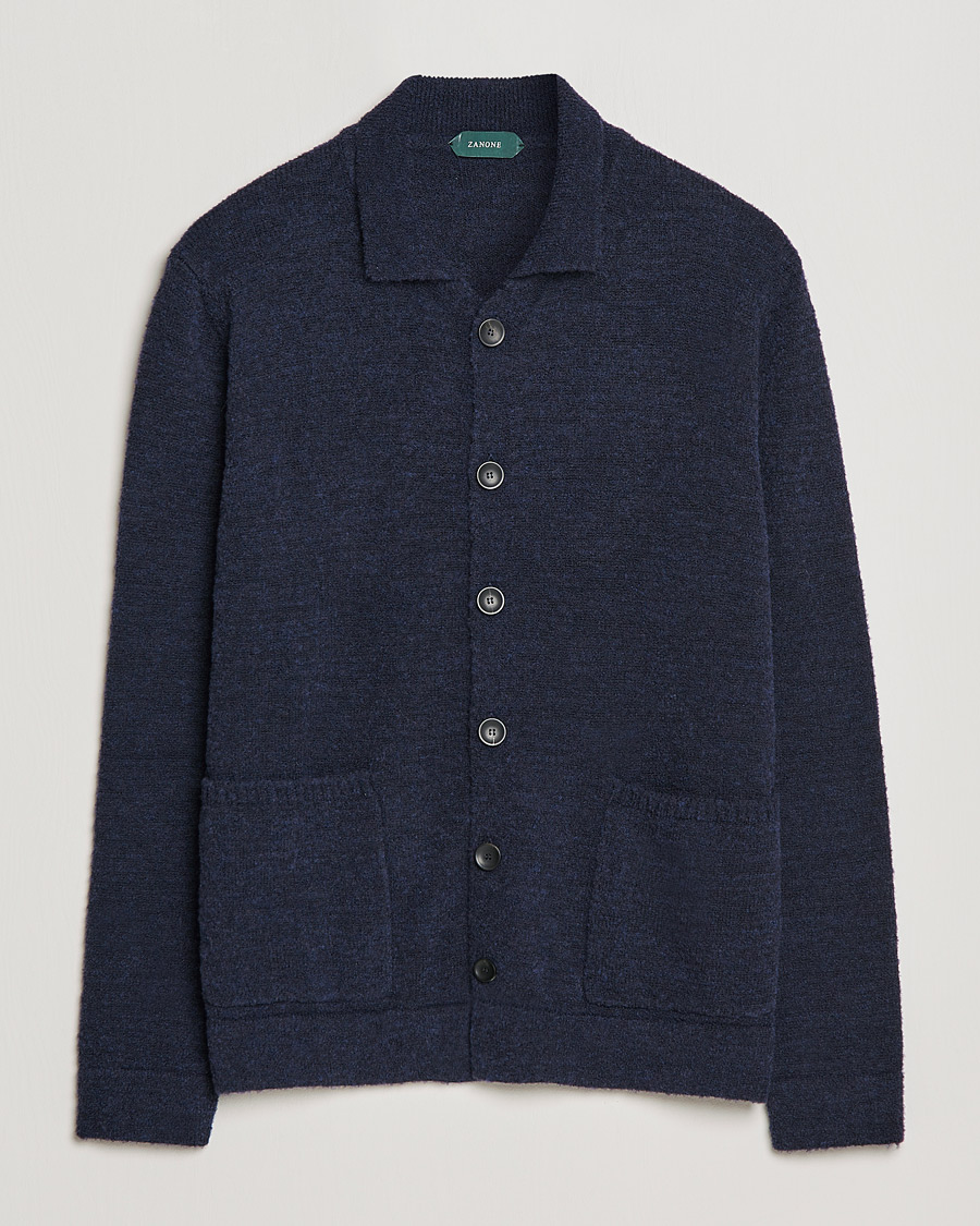 Herre | Gensere | Zanone | Boucle Wool Chore Jacket Navy
