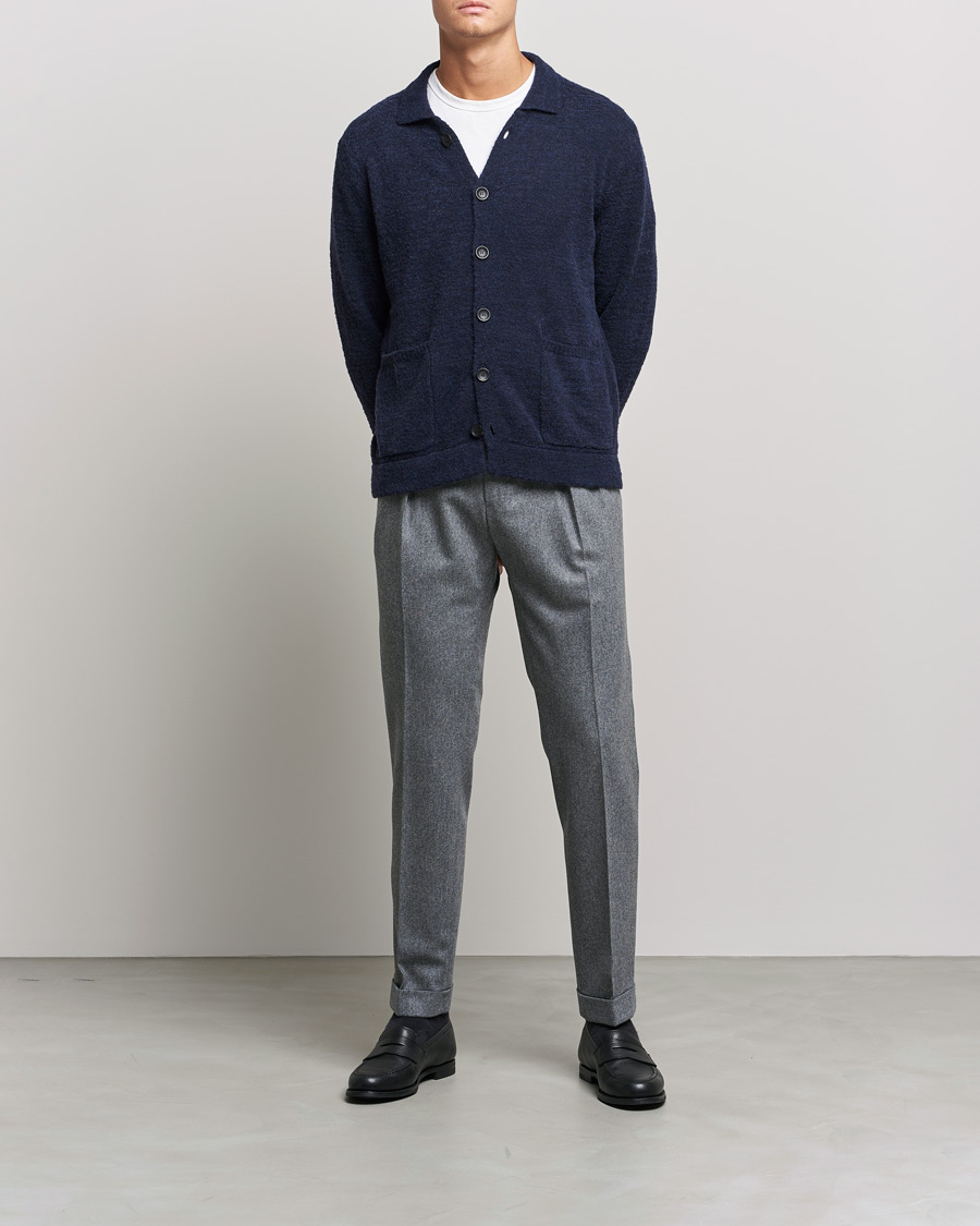 Herre | Gensere | Zanone | Boucle Wool Chore Jacket Navy