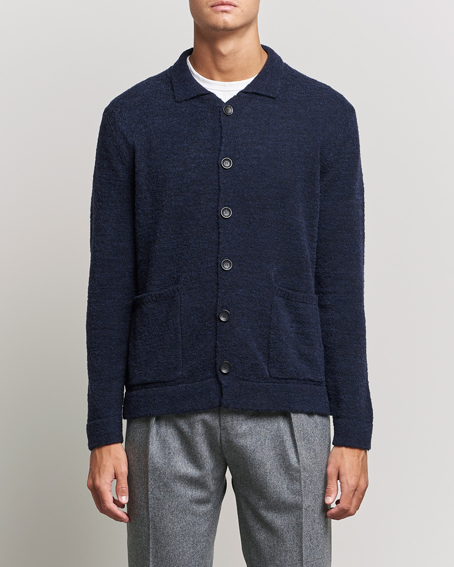 Herre | Gensere | Zanone | Boucle Wool Chore Jacket Navy