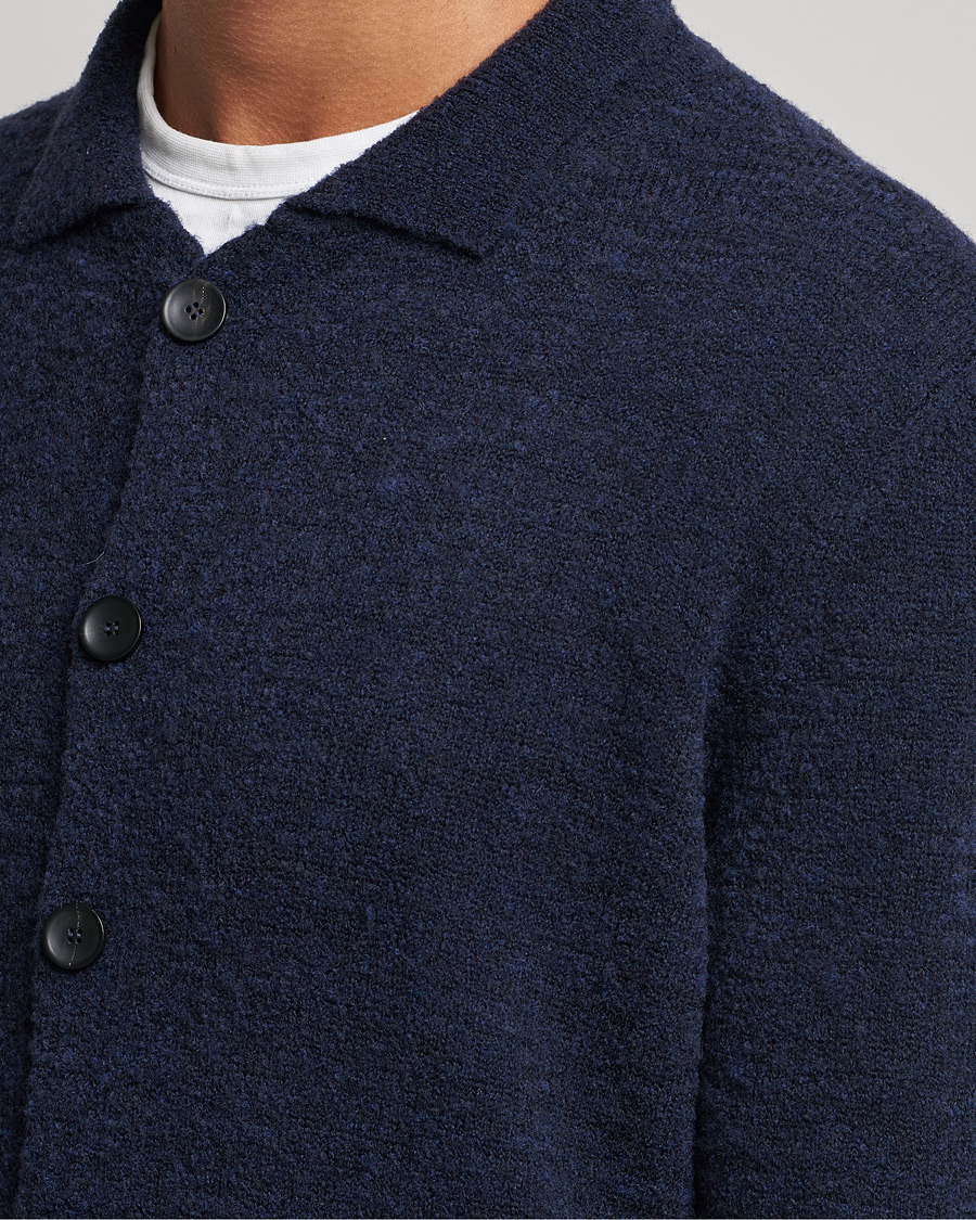 Herre | Gensere | Zanone | Boucle Wool Chore Jacket Navy