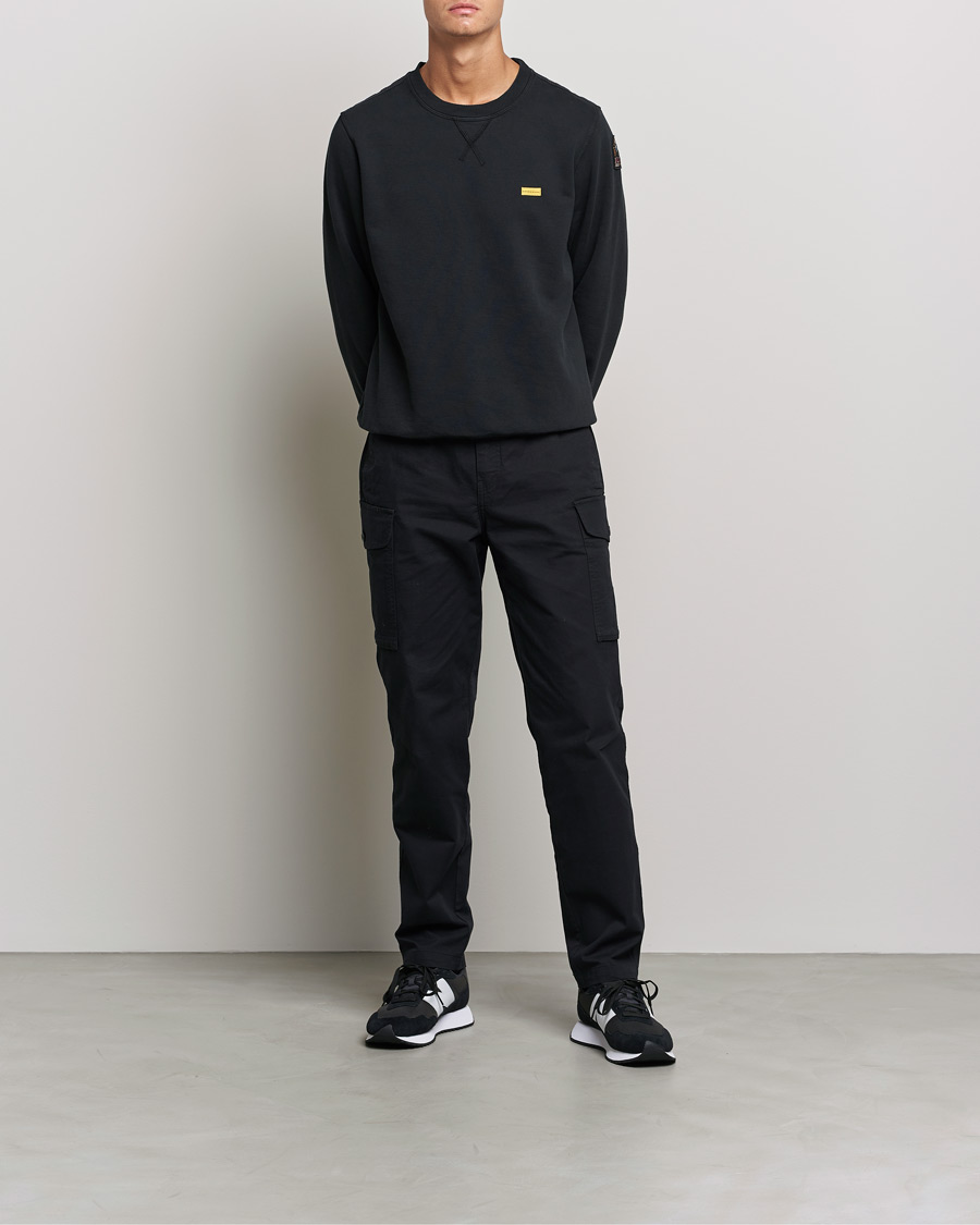 Herre | Gensere | Parajumpers | Basic Cotton Fleece Sweatshirt Black