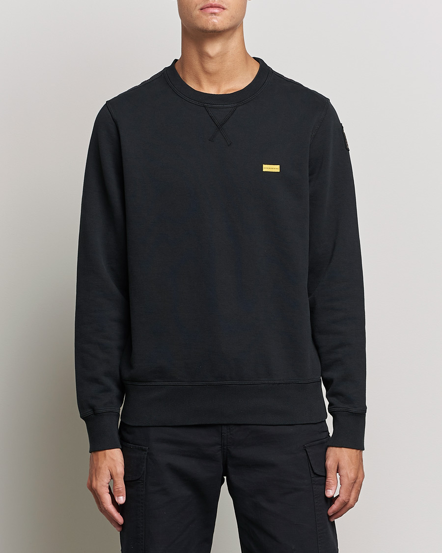 Herre | Gensere | Parajumpers | Basic Cotton Fleece Sweatshirt Black