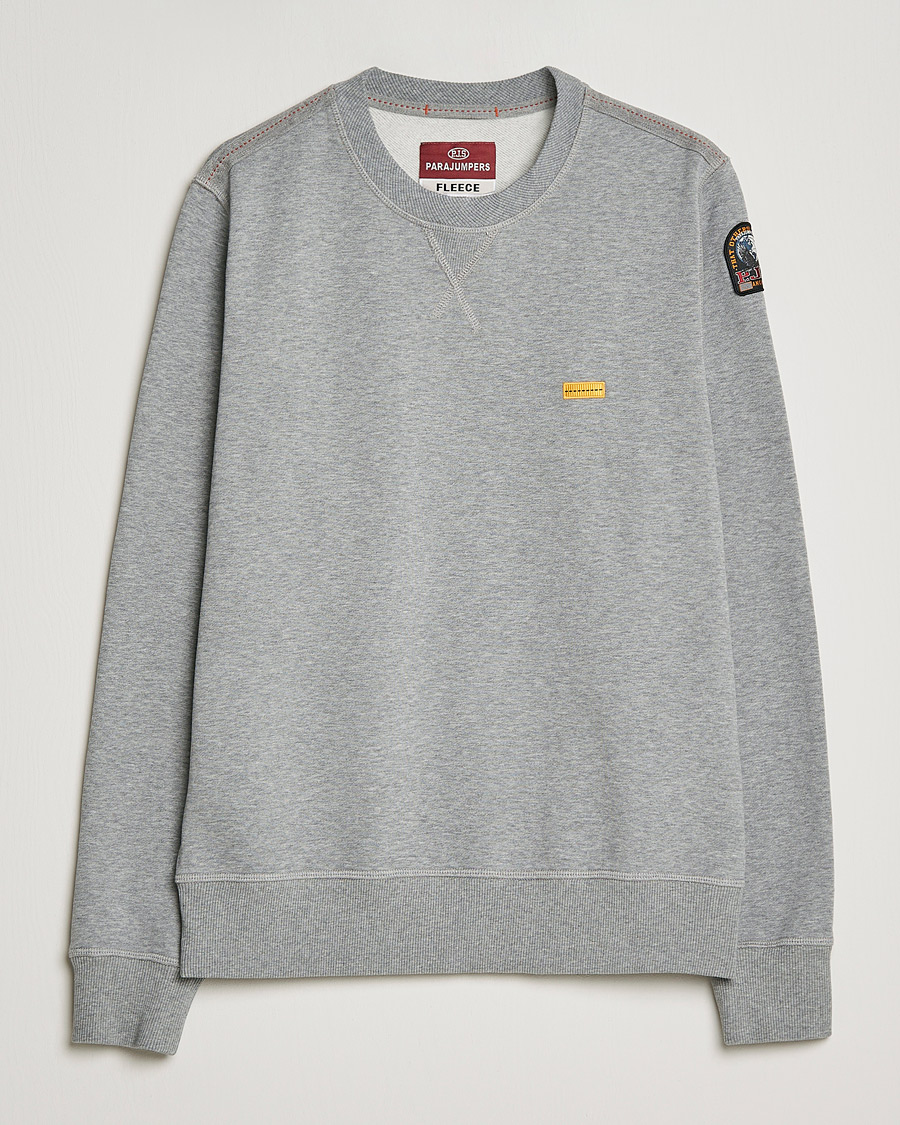 Herre | Gensere | Parajumpers | Basic Cotton Fleece Sweatshirt Silver Melange