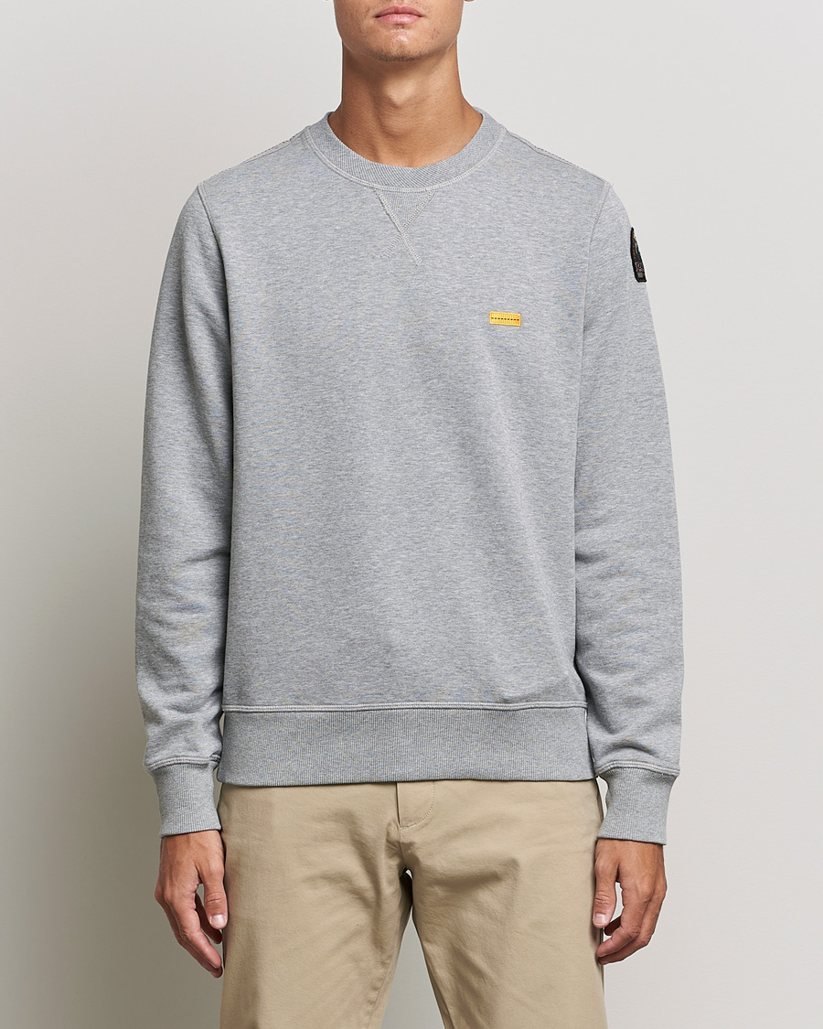 Herre | Gensere | Parajumpers | Basic Cotton Fleece Sweatshirt Silver Melange