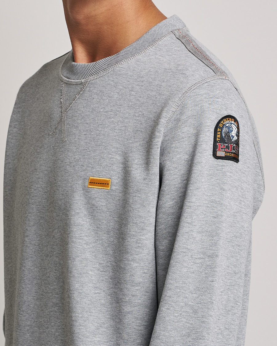 Herre | Gensere | Parajumpers | Basic Cotton Fleece Sweatshirt Silver Melange