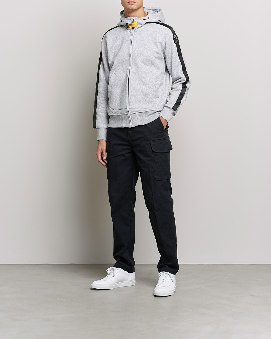 Herre | Gensere | Parajumpers | Aldrin Full-Zip Hoodie Steel Melange