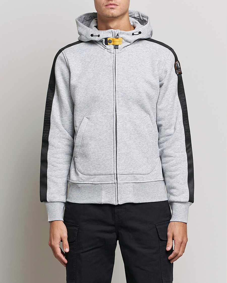 Herre | Gensere | Parajumpers | Aldrin Full-Zip Hoodie Steel Melange