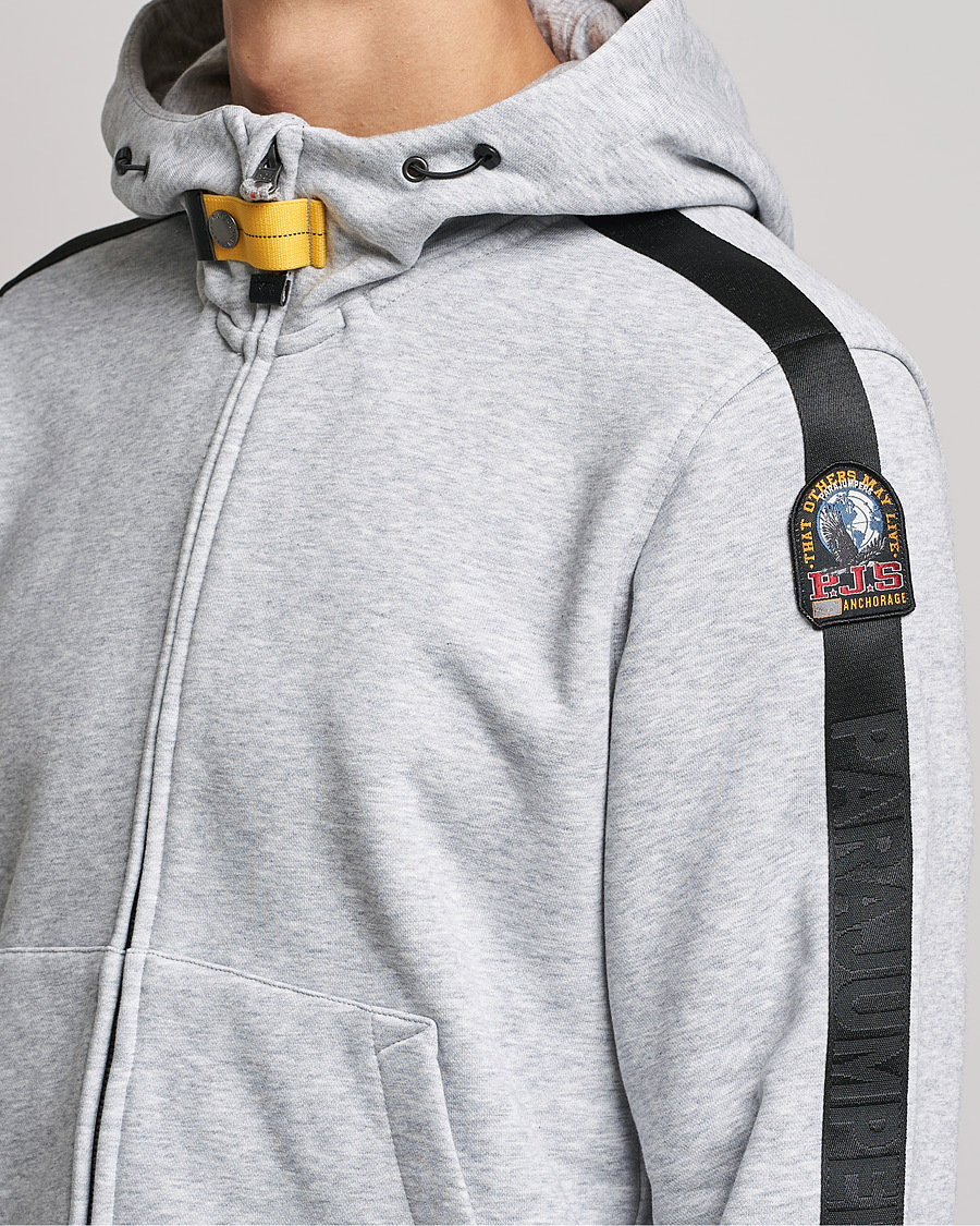 Herre | Gensere | Parajumpers | Aldrin Full-Zip Hoodie Steel Melange