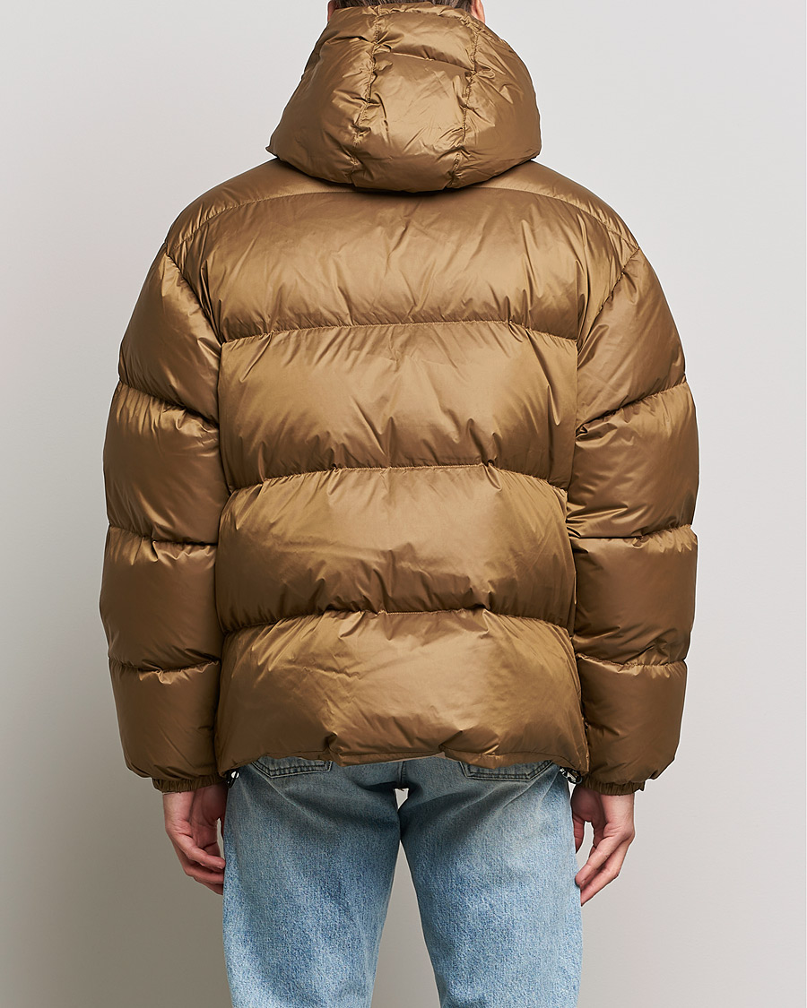 Herre | Jakker | GANT | Shiny Puffer Hooded Jacket Toffee Beige