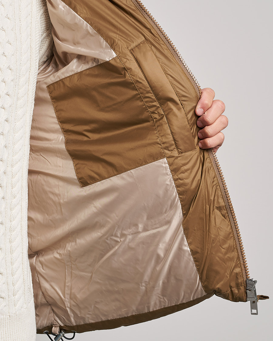 Herre | Jakker | GANT | Shiny Puffer Hooded Jacket Toffee Beige