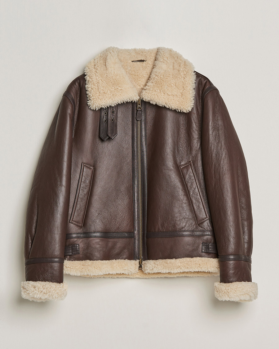 Herre | Jakker | GANT | The Shearling Jacket Rich Brown