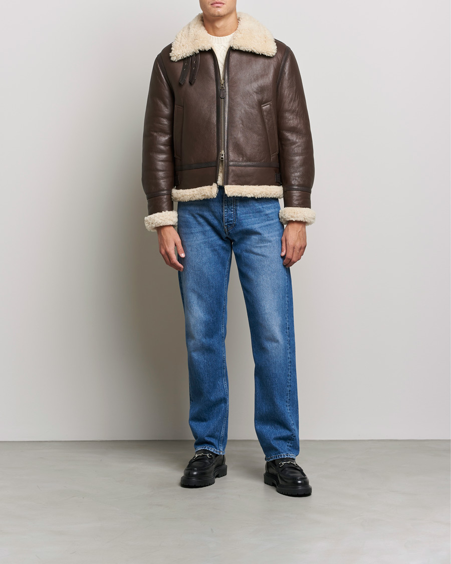 Herre | Jakker | GANT | The Shearling Jacket Rich Brown