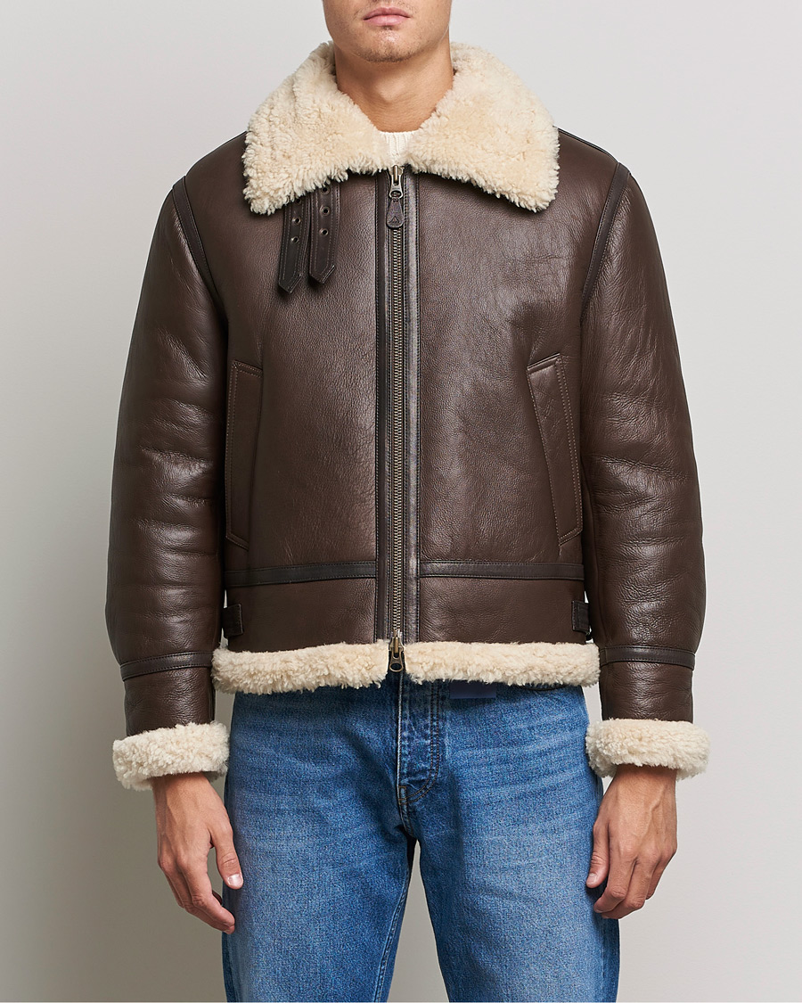 Herre | Jakker | GANT | The Shearling Jacket Rich Brown