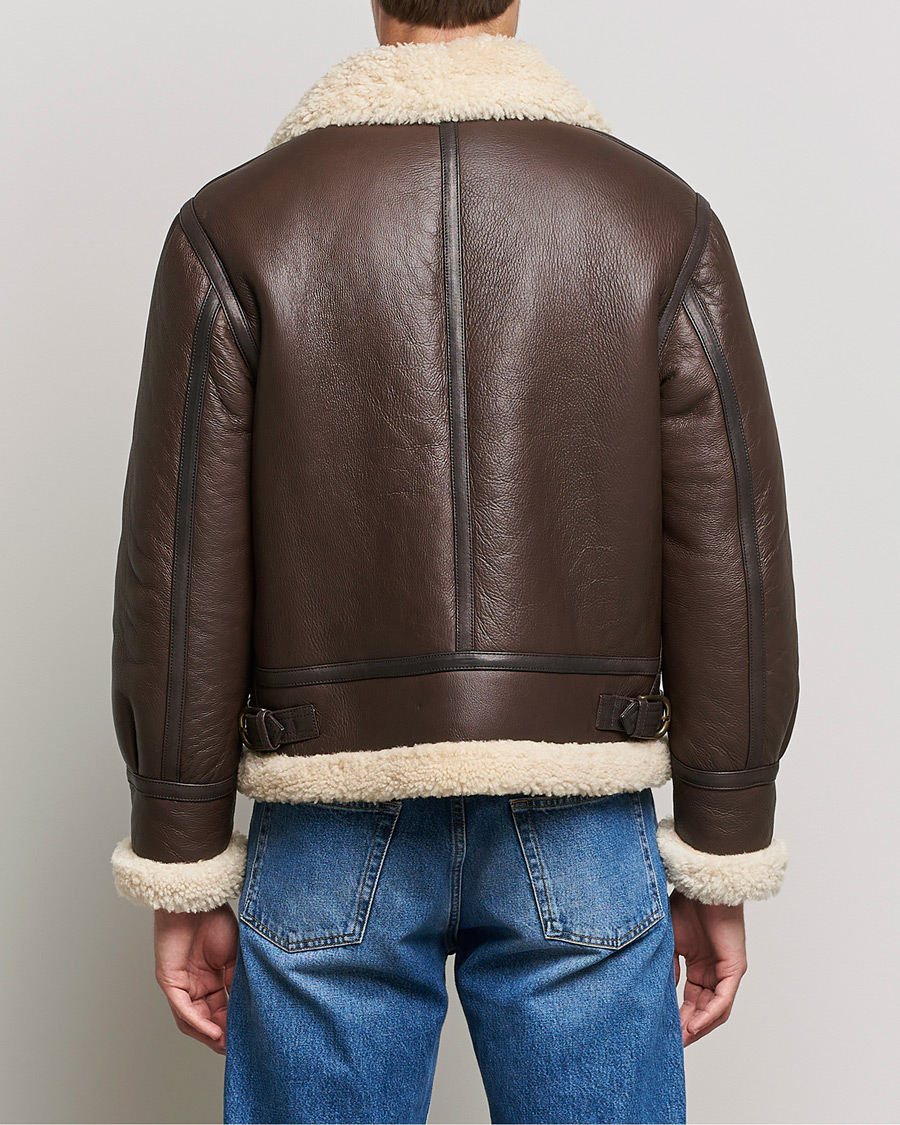 Herre | Jakker | GANT | The Shearling Jacket Rich Brown