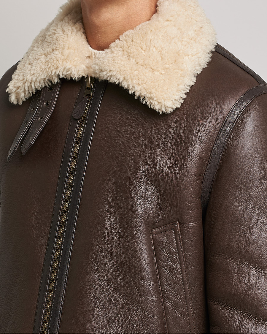 Herre | Jakker | GANT | The Shearling Jacket Rich Brown