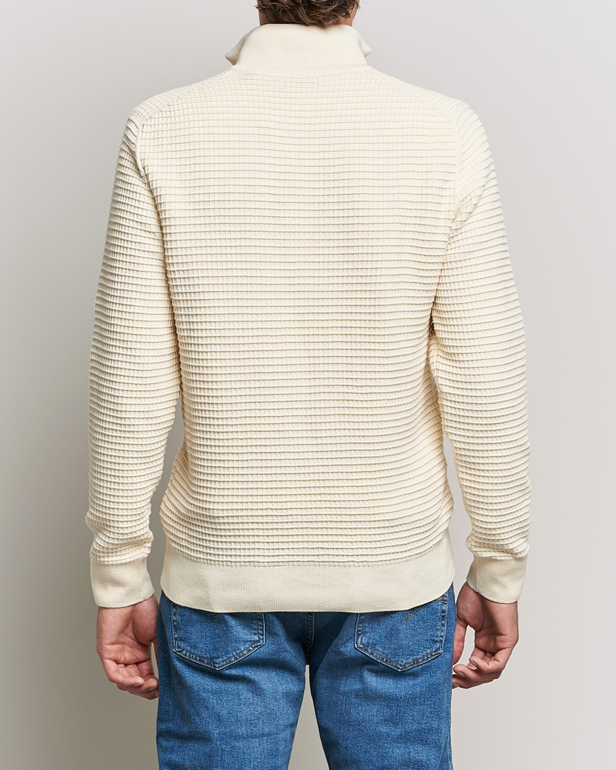 Herre | Gensere | GANT | Cotton Texture Half Zip Cream