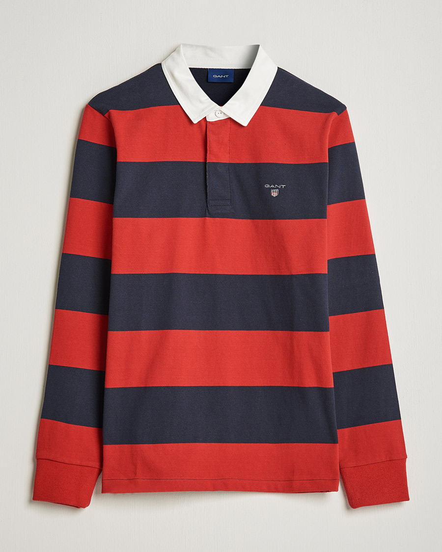 Herre | Gensere | GANT | Original Barstripe Heavy Rugger Ruby Red