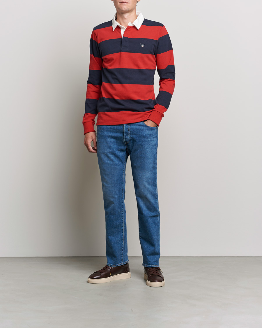 Herre | Gensere | GANT | Original Barstripe Heavy Rugger Ruby Red