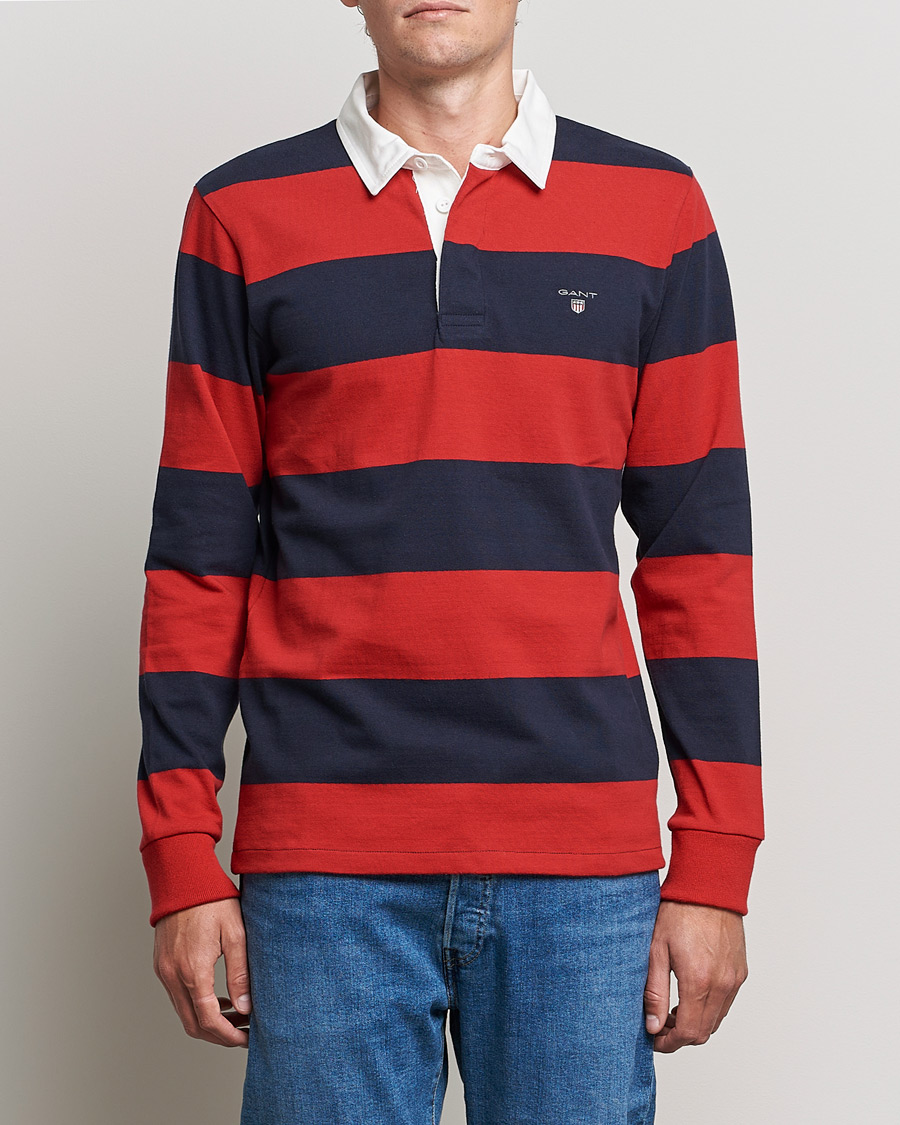 Herre | Gensere | GANT | Original Barstripe Heavy Rugger Ruby Red