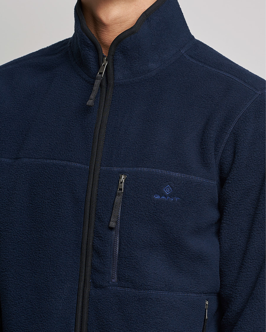 Herre | Gensere | GANT | Sherpa Fleece Full Zip Evening Blue