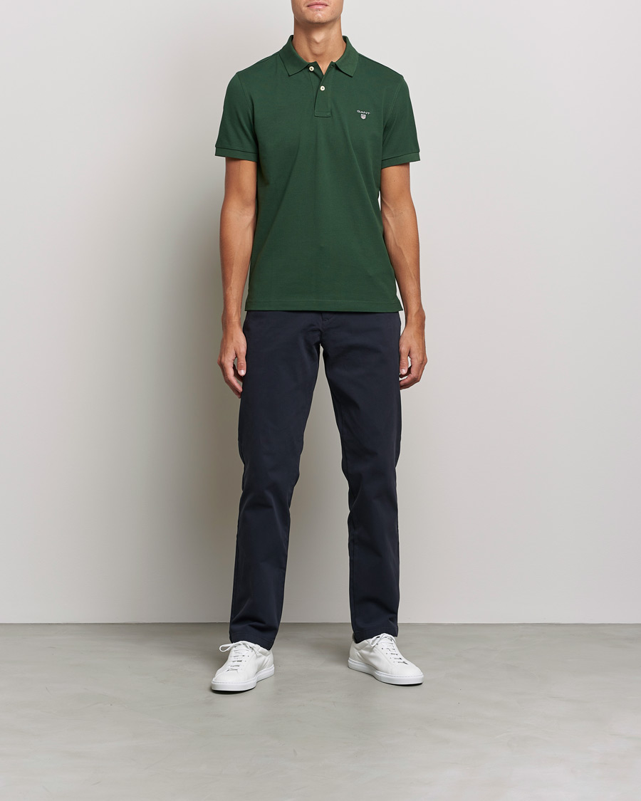 Herre | Pikéer | GANT | The Original Polo Storm Green
