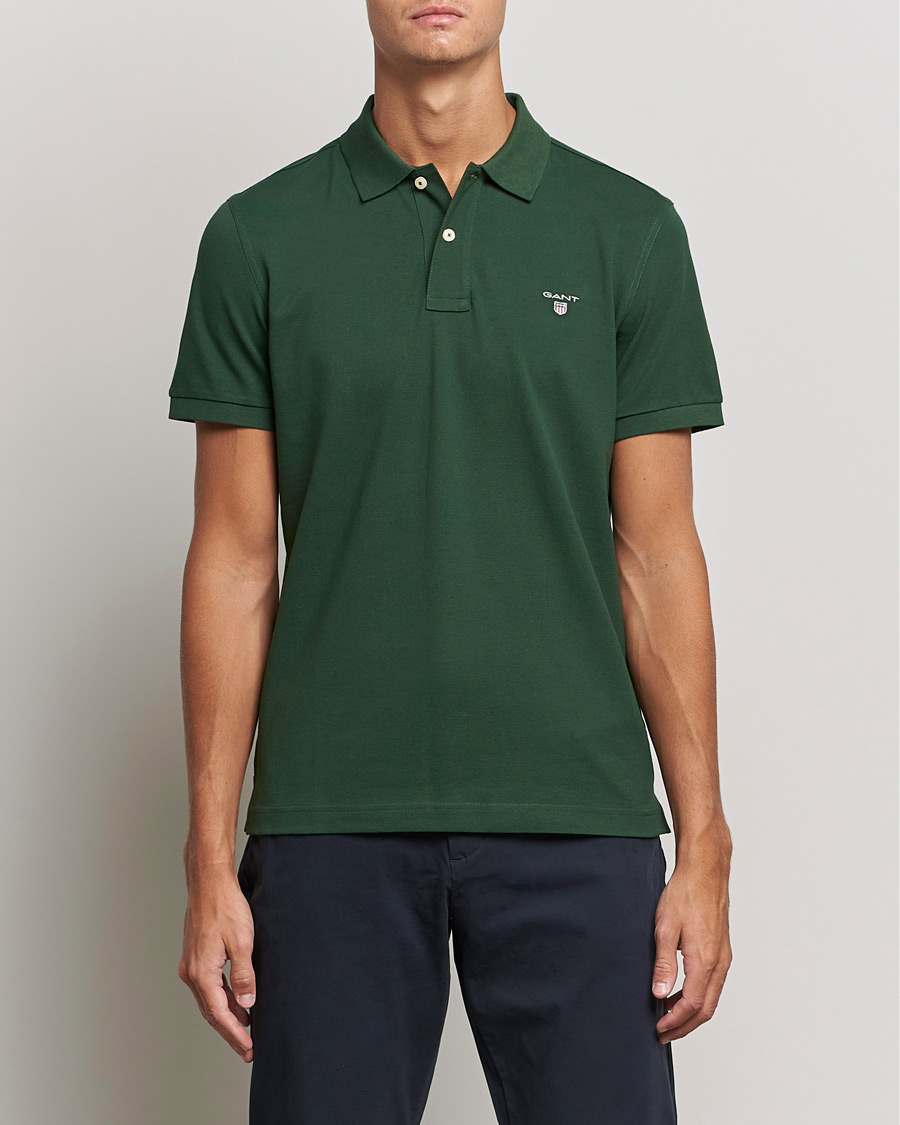 Herre | Pikéer | GANT | The Original Polo Storm Green
