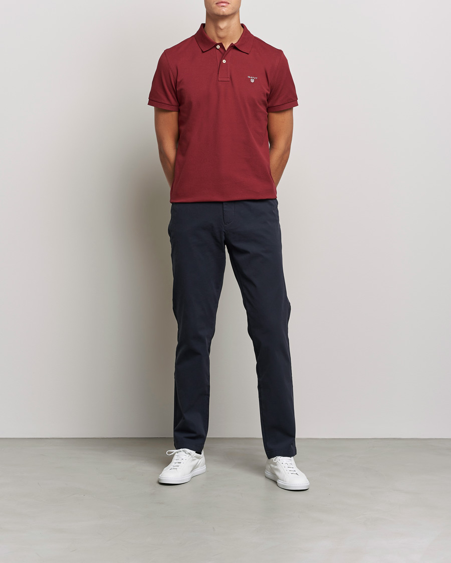 Herre | Pikéer | GANT | The Original Polo Plumped Red