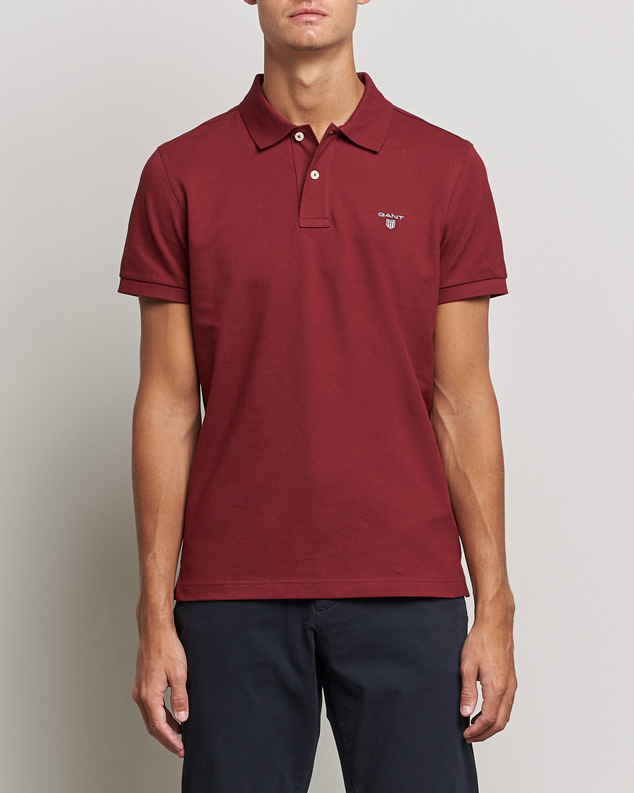 Herre | Pikéer | GANT | The Original Polo Plumped Red