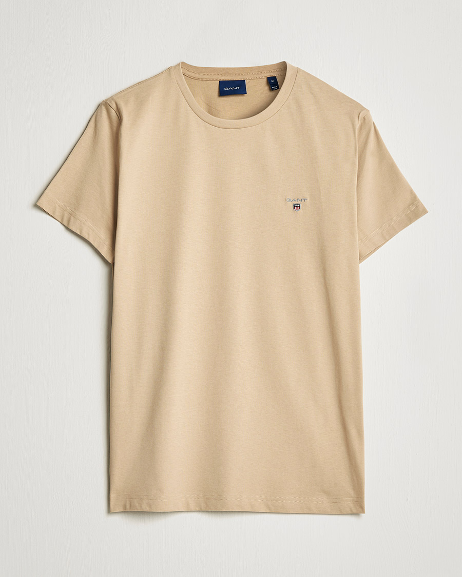 Herre | T-Shirts | GANT | The Original T-shirt Hazelwood Beige