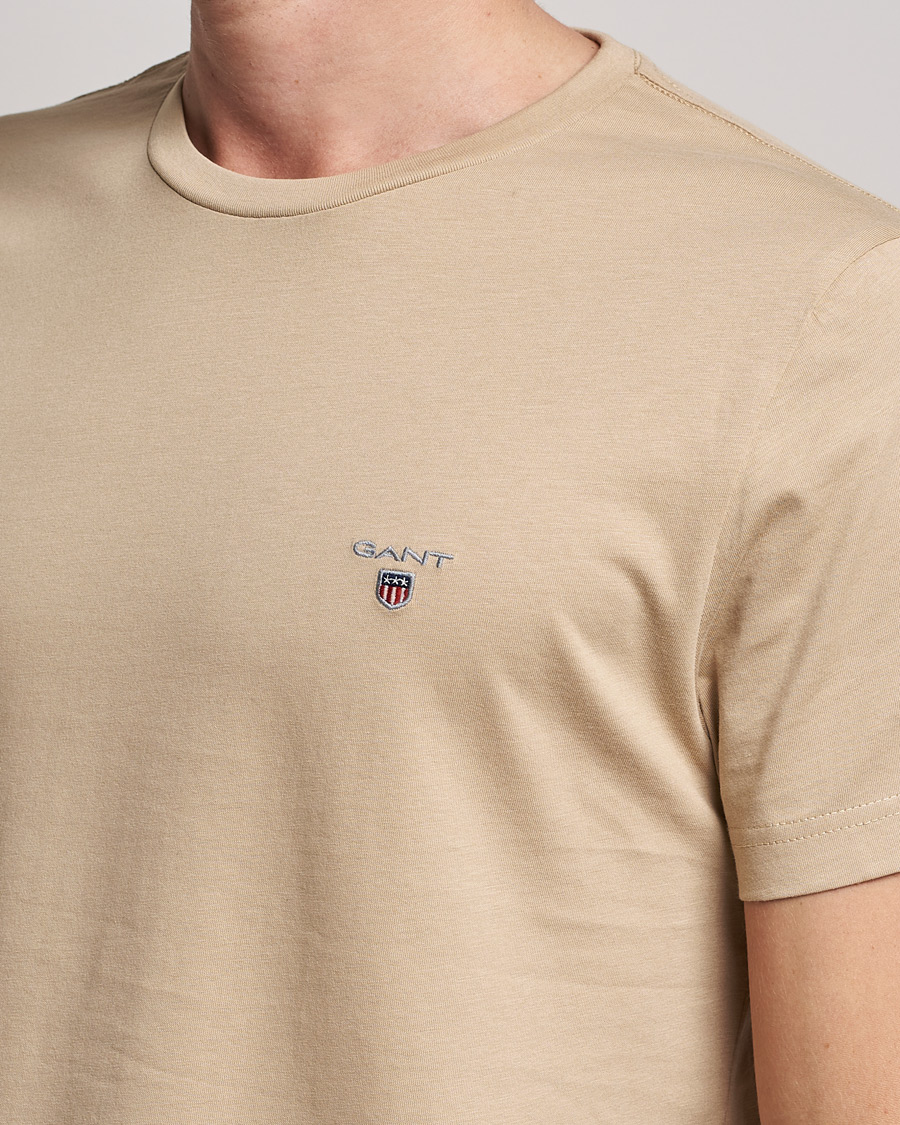 Herre | T-Shirts | GANT | The Original T-shirt Hazelwood Beige
