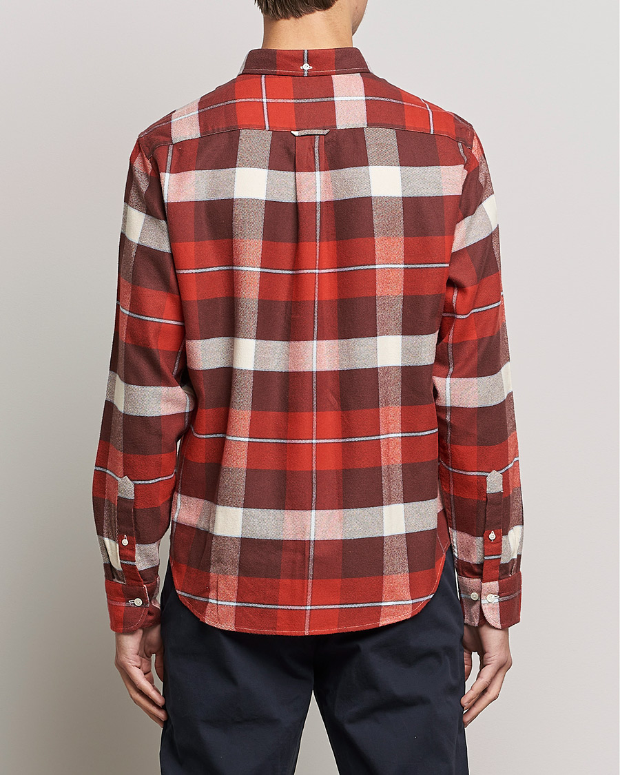 Herre | Skjorter | GANT | Regular Fit Flannel Block Checked Shirt Spice Red