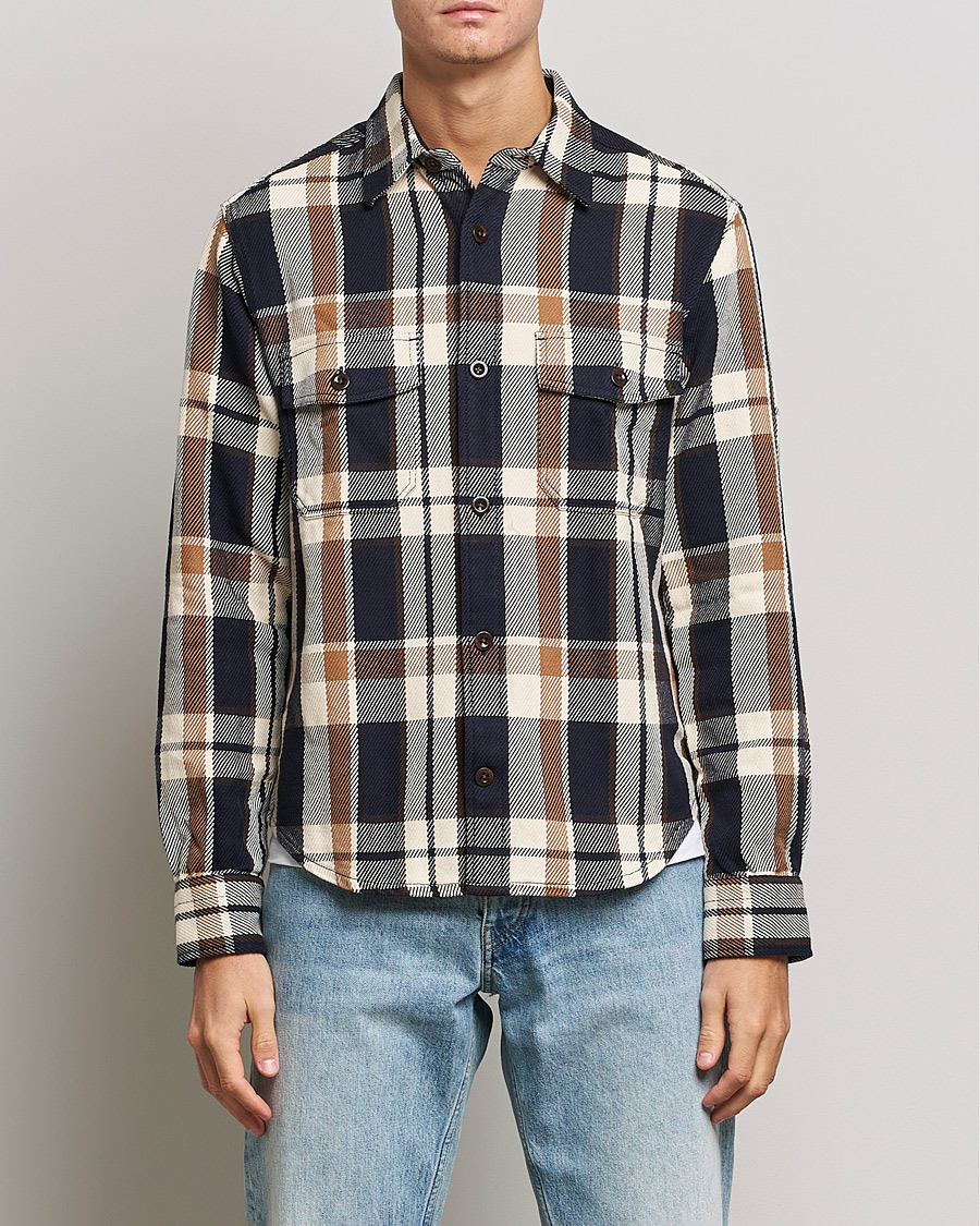 Herre | Skjorter | GANT | Checked Overshirt Vintage Cream