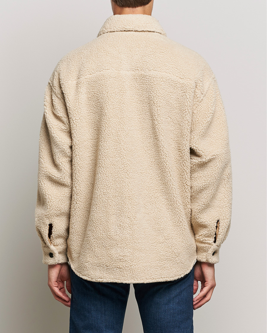 Herre | Skjorter | GANT | Sherpa Fleece Overshirt Putty