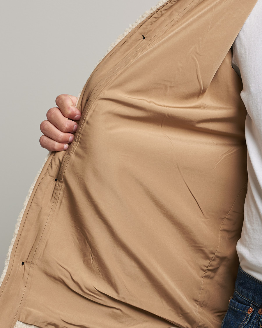 Herre | Skjorter | GANT | Sherpa Fleece Overshirt Putty
