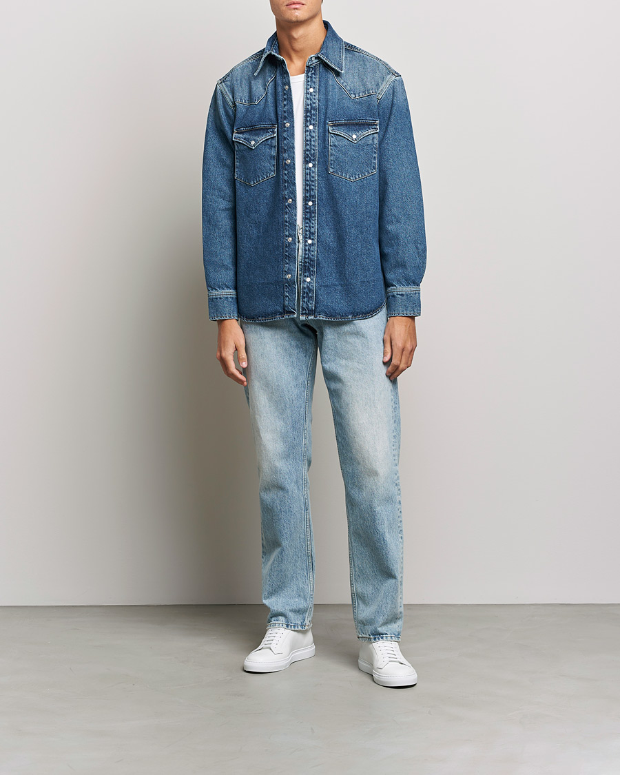 Herre | | GANT | Western Denim Shirt Vintageg Blue