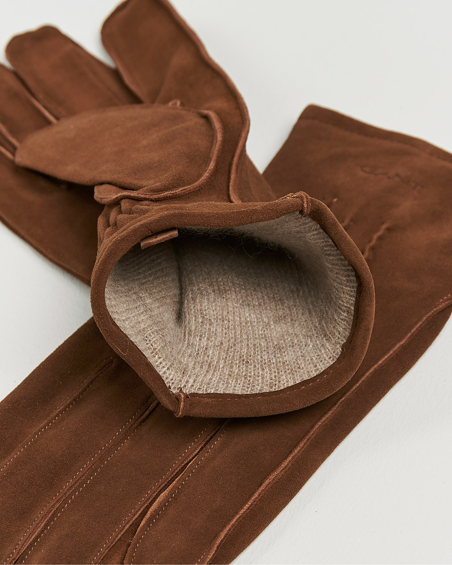 Herre | | GANT | Classic Suede Gloves Clay Brown