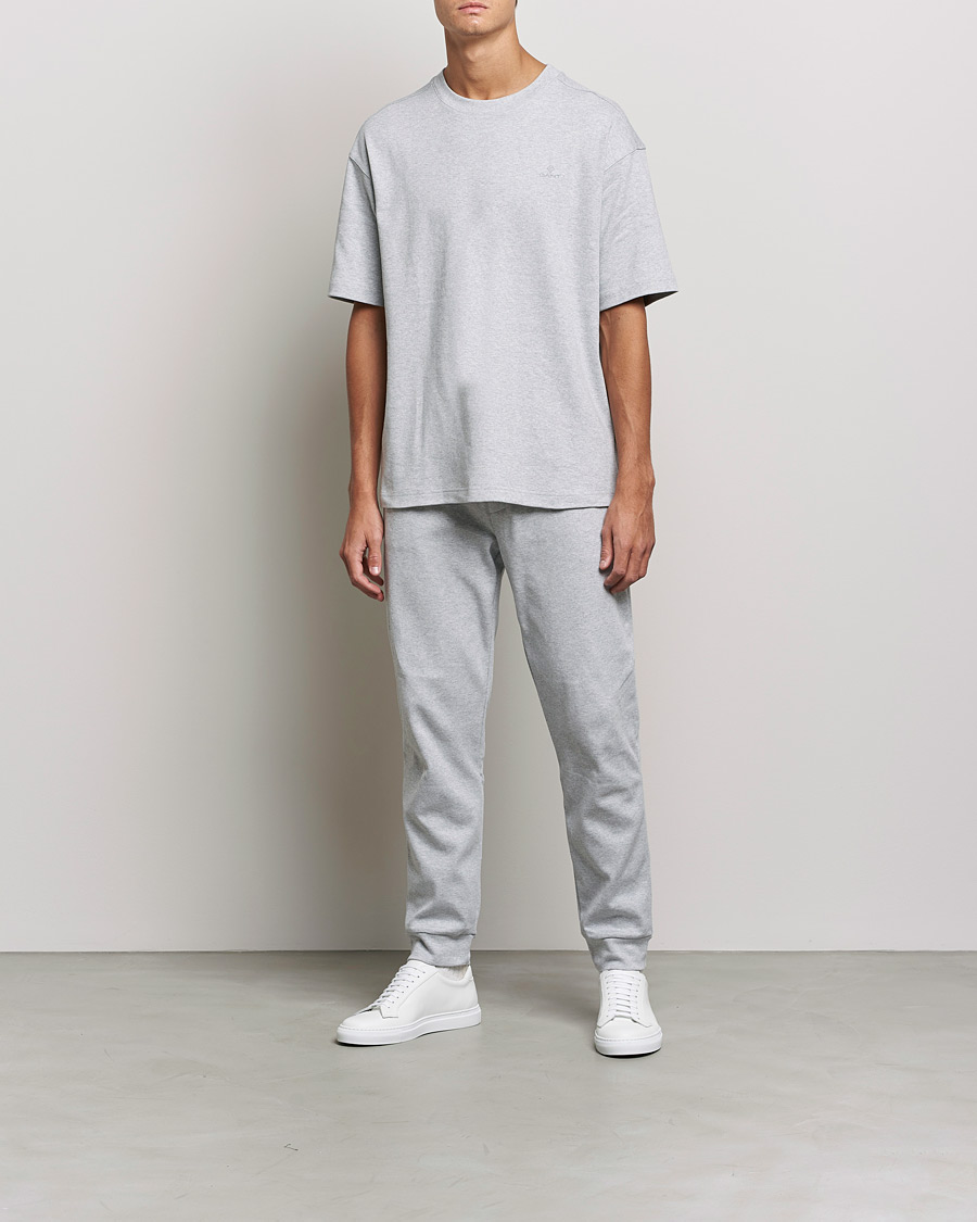 Herre | Pyjamaser og badekåper | GANT | Premium Loungewear Set Light Grey Melange