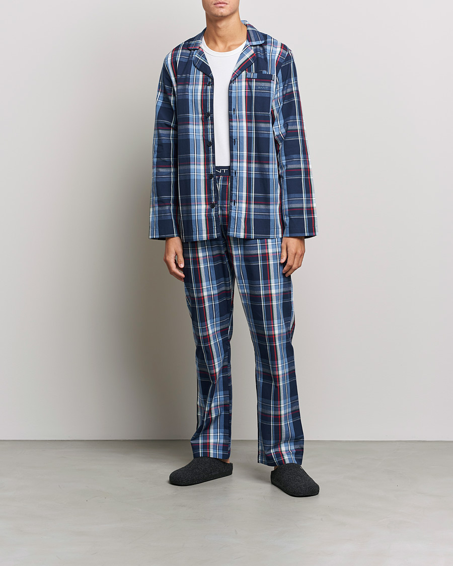 Herre | Preppy Authentic | GANT | Checked Pyjamas Set Classic Blue