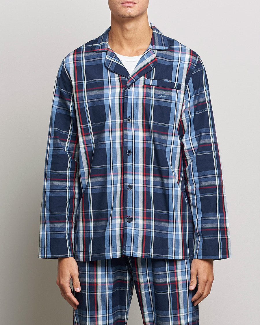 Herre | Pyjamaser og badekåper | GANT | Checked Pyjamas Set Classic Blue
