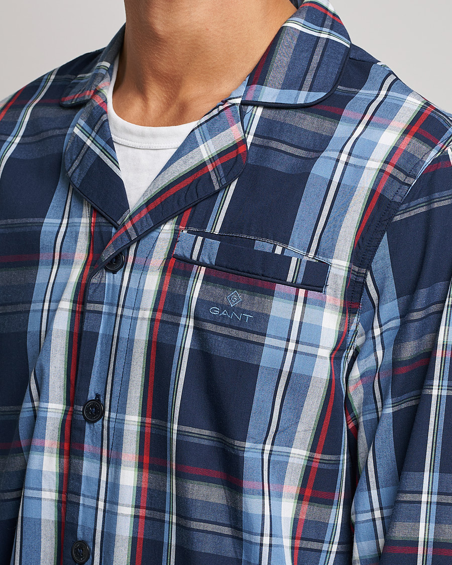 Herre | Pyjamaser og badekåper | GANT | Checked Pyjamas Set Classic Blue