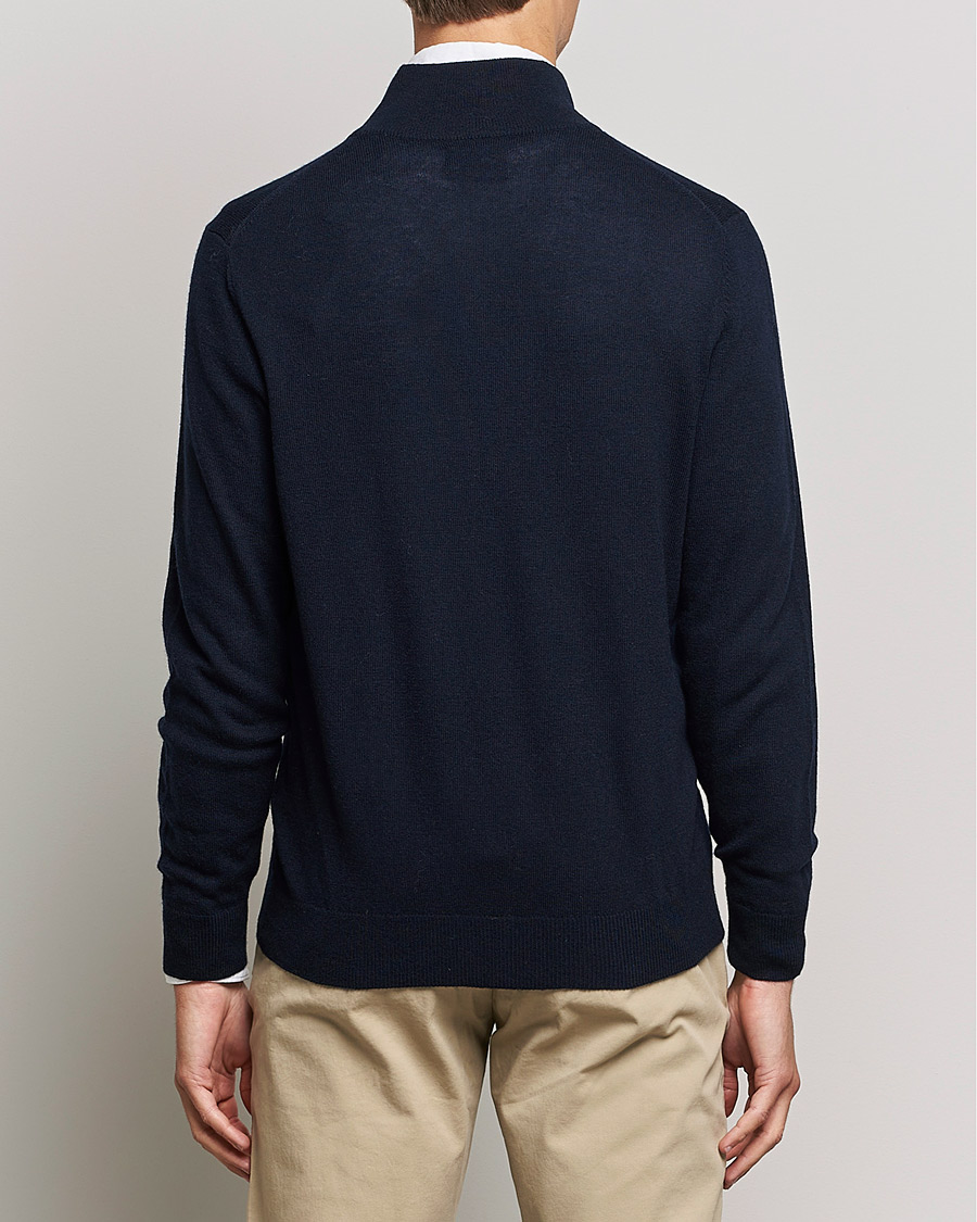 Herre | Gensere | GANT | Lambswool Full Zip Marine