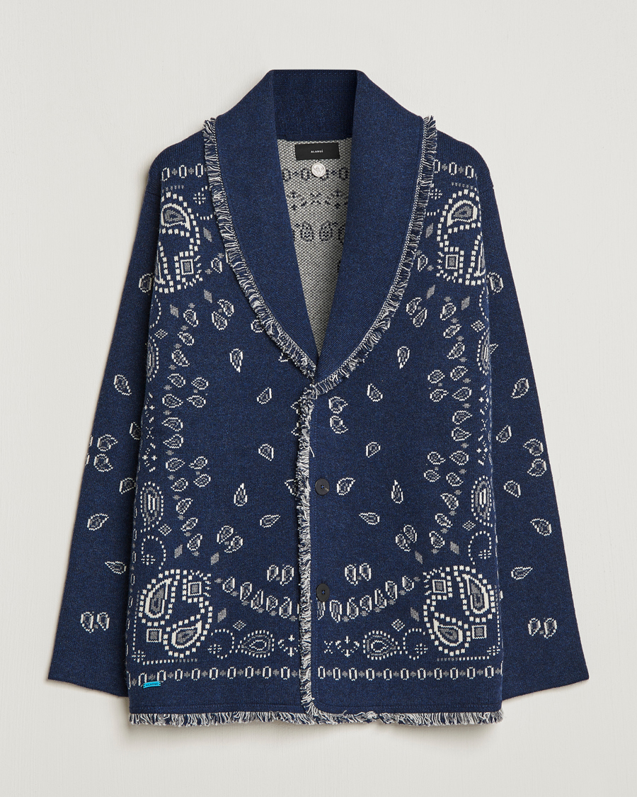 Herre | Gensere | Alanui | Icon Cashmere Jacquard Cardigan Navy