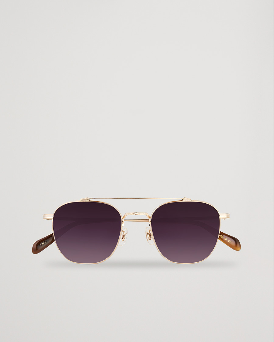 Herre | Oliver Peoples Mandeville Sunglasses Brushed Gold/Gradient Lens | Oliver Peoples | Mandeville Sunglasses Brushed Gold/Gradient Lens