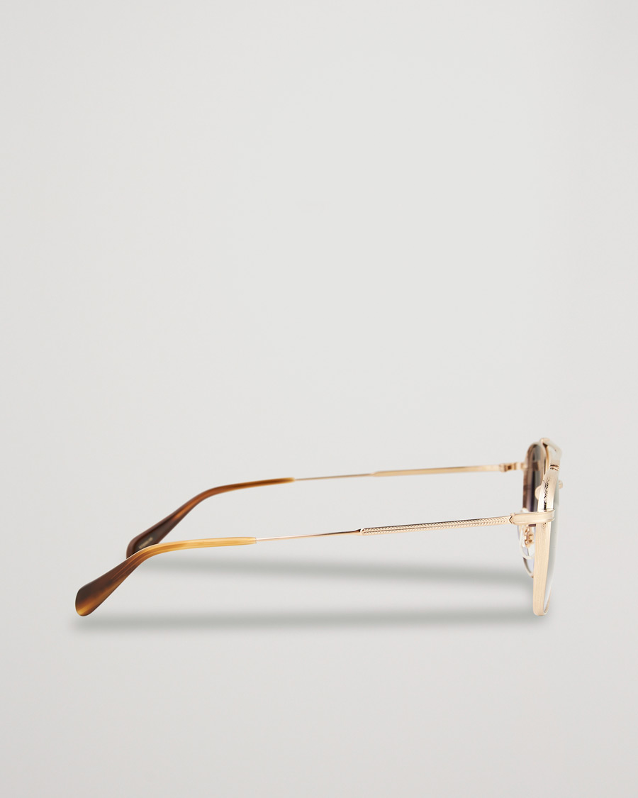 Herre | Oliver Peoples Mandeville Sunglasses Brushed Gold/Gradient Lens | Oliver Peoples | Mandeville Sunglasses Brushed Gold/Gradient Lens